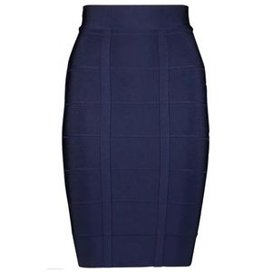 Genuine Herve Leger Bandage Skirt Navy, Size XS RRP $ 690. Very rare to find.
